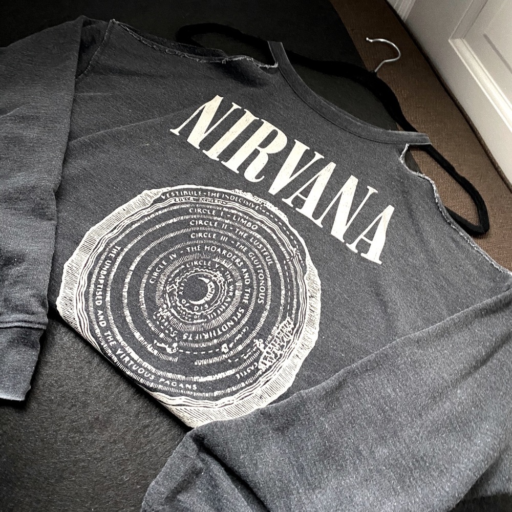 NIRVANA Cold Shoulder Sweatshirt
